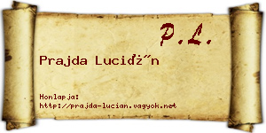 Prajda Lucián névjegykártya
